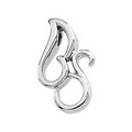 14K White Gold Freeform Pendant